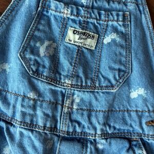 OshKosh B'gosh Kids Denim Overalls Light Wash Floral Print Size‎ 3T